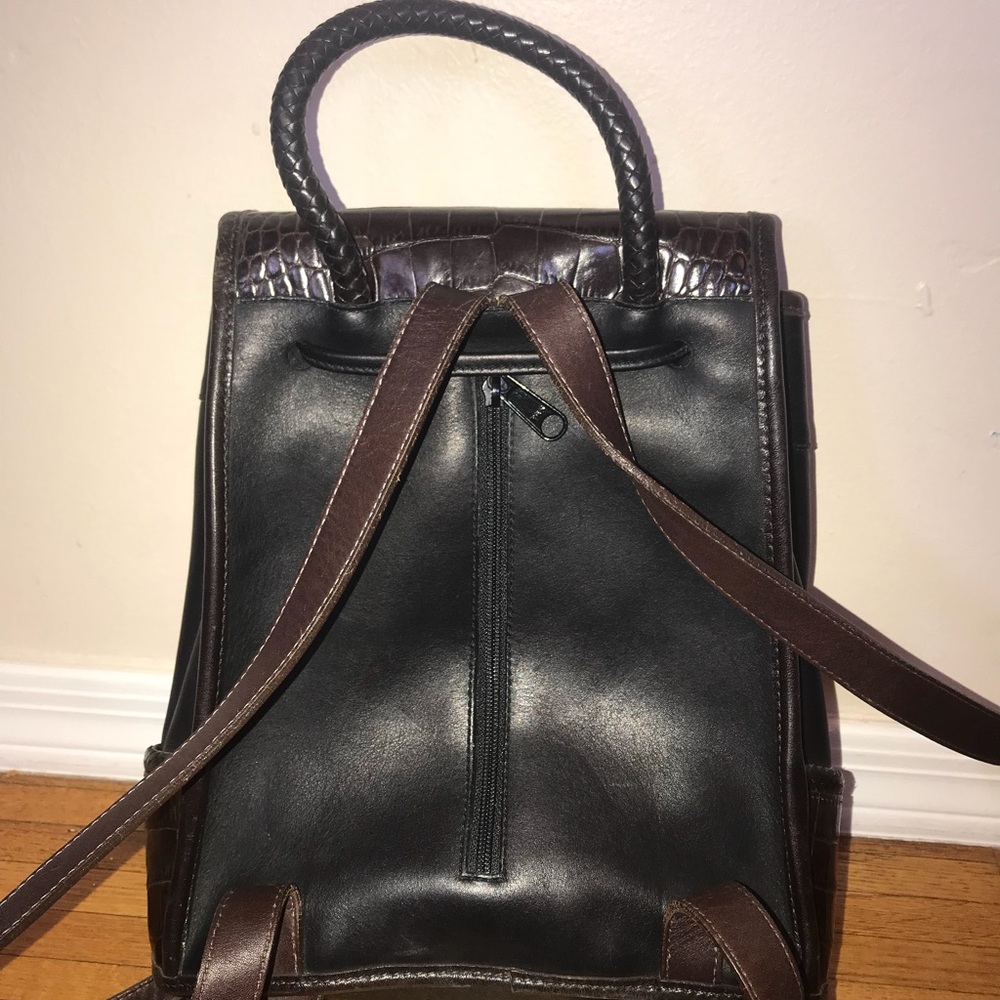 Brighton Black and Brown Backpack - Picture 2 of 4
